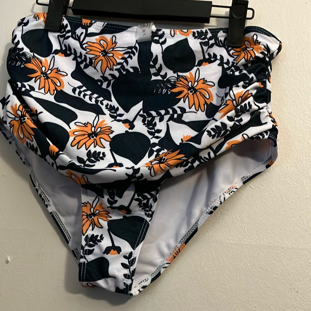 Floral High-Waisted Bikini Bottoms